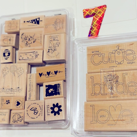 Stampin’ Up! 2 Stamp sets: “Cutie” “Bride” “Love” & Misc. - Picture 2 of 4